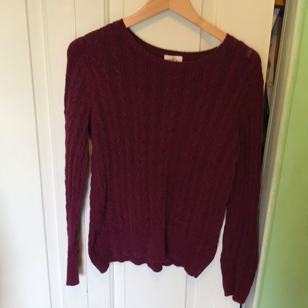 Burgundy Long Sleeve Sweater